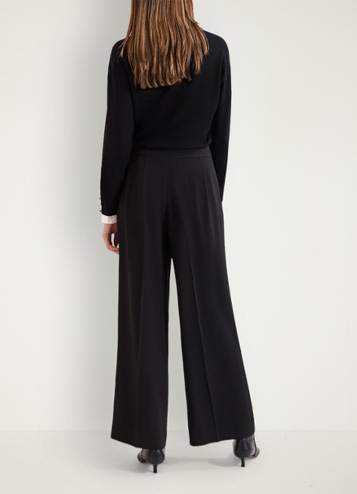 Phase Eight Vari high waist loose fit pantalon met steekzakken - achterkant zwart