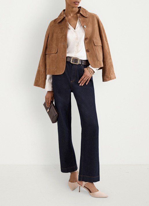 Phase Eight Vega blouse met V-hals - detail 6 gebroken wit