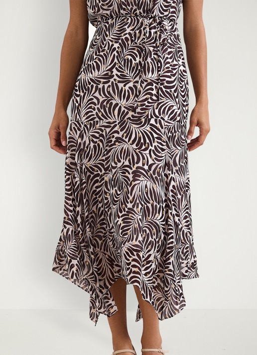 Phase Eight Verity midi jurk met pofmouwen - detail 8 bruin