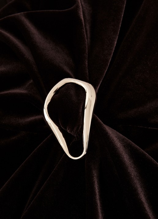 Phase Eight Verra midi jurk van fluweel - detail 7 bruin