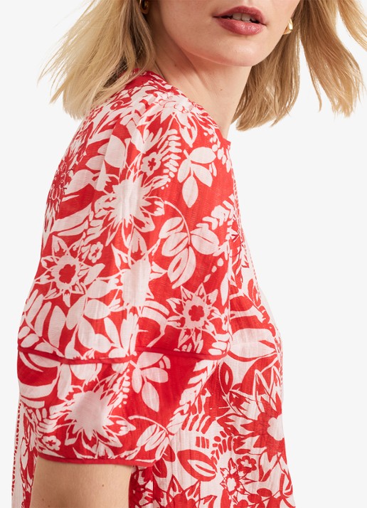 Phase Eight Vivi tuniek met bloemenprint - detail 5 rood