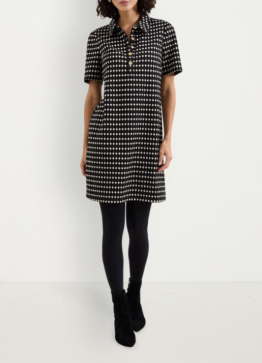 Phase Eight Vivienne mini tuniekjurk met print - detail 5 zwart