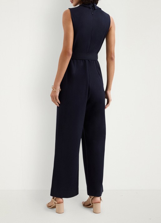 Phase Eight Wide fit jumpsuit met strikceintuur - achterkant 8 donkerblauw