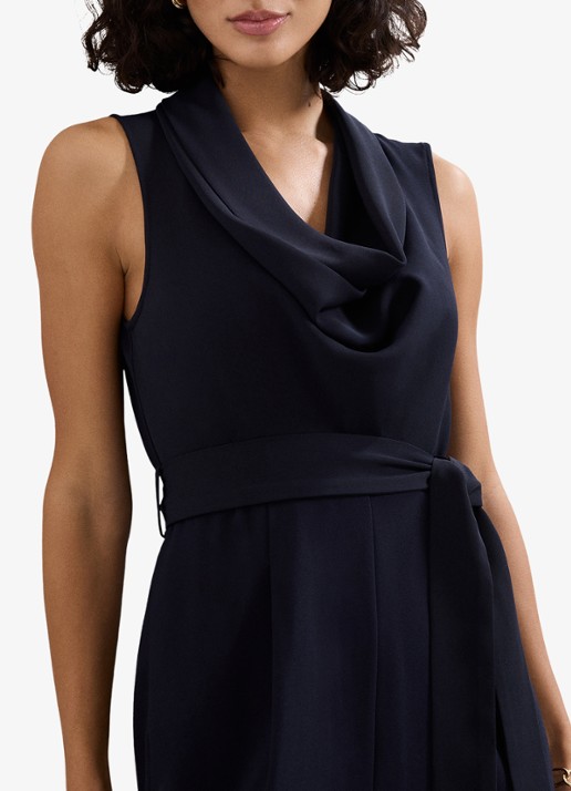 Phase Eight Wide fit jumpsuit met strikceintuur - detail 2 donkerblauw