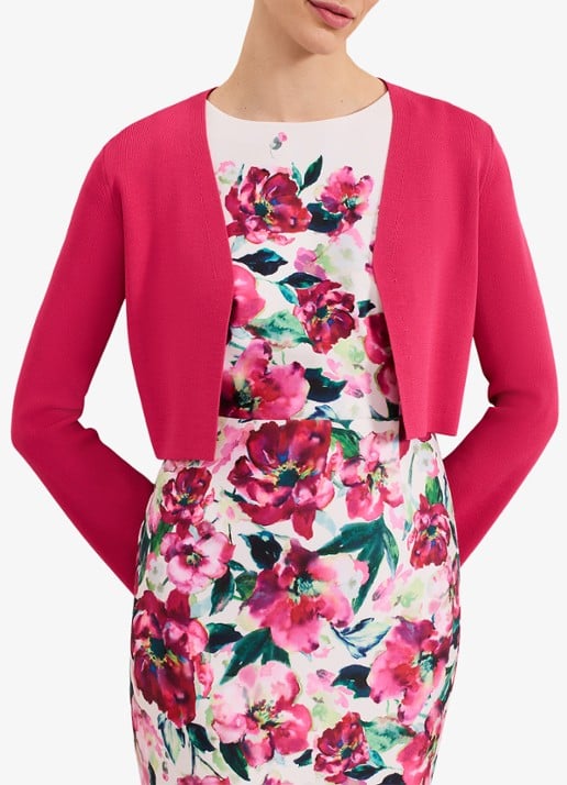 Phase Eight Yasmin fijngebreide bolero met ribstructuur