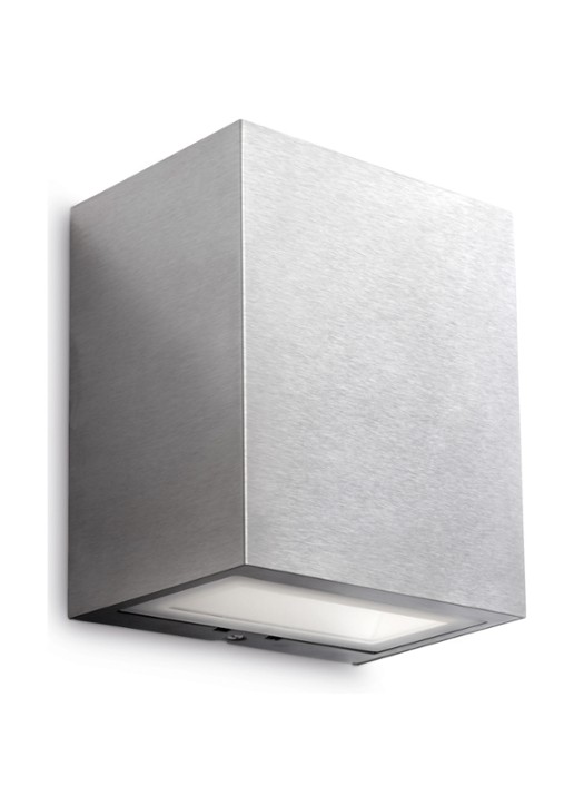 Philips Flagstone wandlamp roestvrijstaal - voorkant metaal