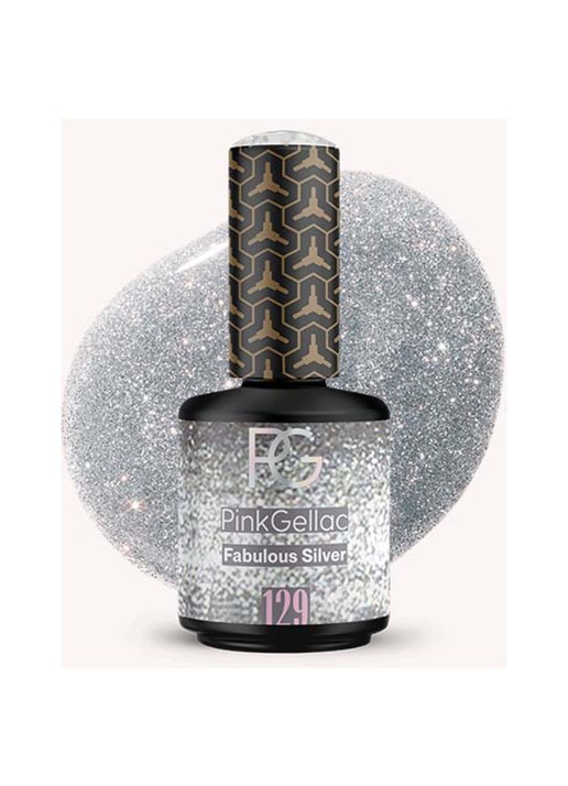 Pink Gellac 129 Fabulous Silver - gel nagellak