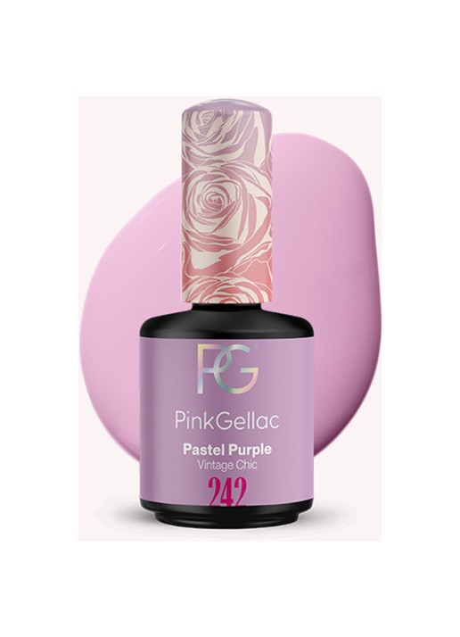 Pink Gellac 242 Pastel Purple - gel nagellak - voorkant 242 pastel purple