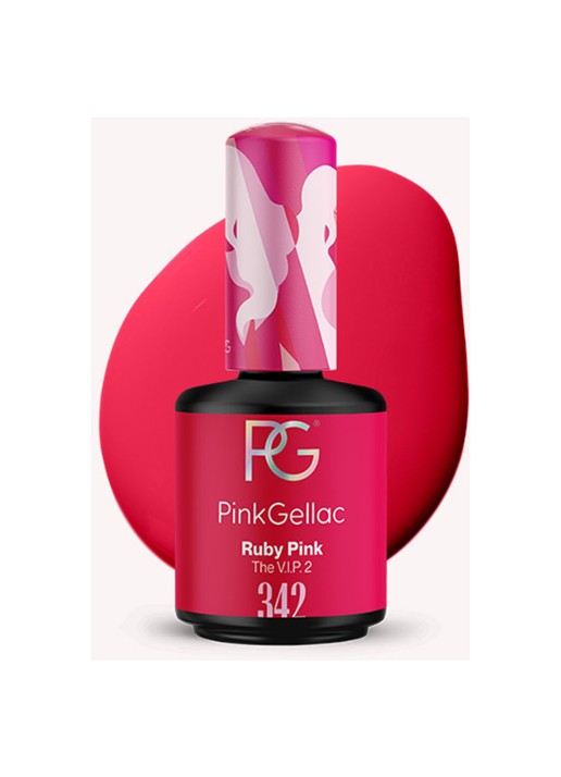 Pink Gellac 342 Ruby Pink - gel nagellak - voorkant 342 ruby pink