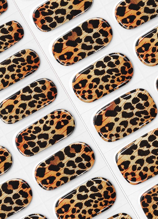 Pink Gellac Gel Stickers - nagelstickers - detail 5 028 lavish leopard