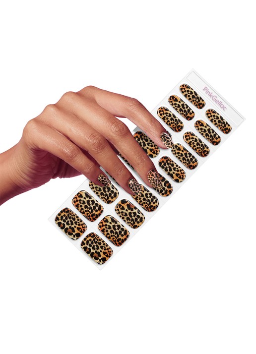 Pink Gellac Gel Stickers - nagelstickers - voorkant 2 028 lavish leopard
