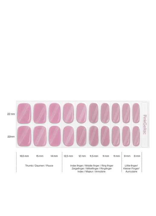 Pink Gellac Gel Stickers - nagelstickers - detail 2 018 cat eye blushing pink