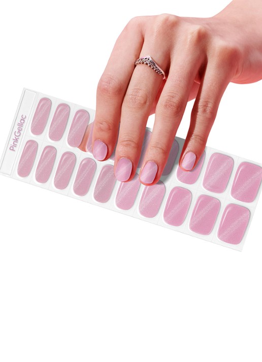 Pink Gellac Gel Stickers - nagelstickers - voorkant 5 018 cat eye blushing pink