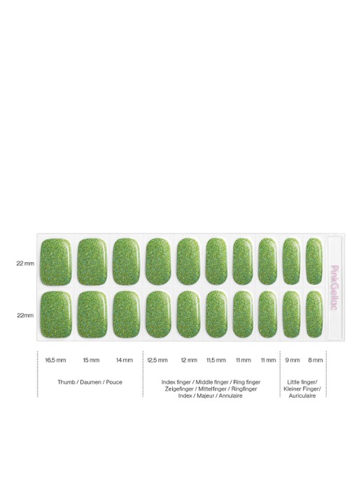 Pink Gellac Gel Stickers - nagelstickers - detail 2 sparklink green