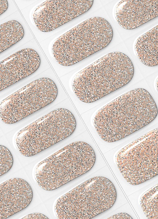 Pink Gellac Gel Stickers - nagelstickers - detail 3 champagne sparkle
