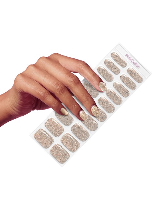 Pink Gellac Gel Stickers - nagelstickers - voorkant 5 champagne sparkle