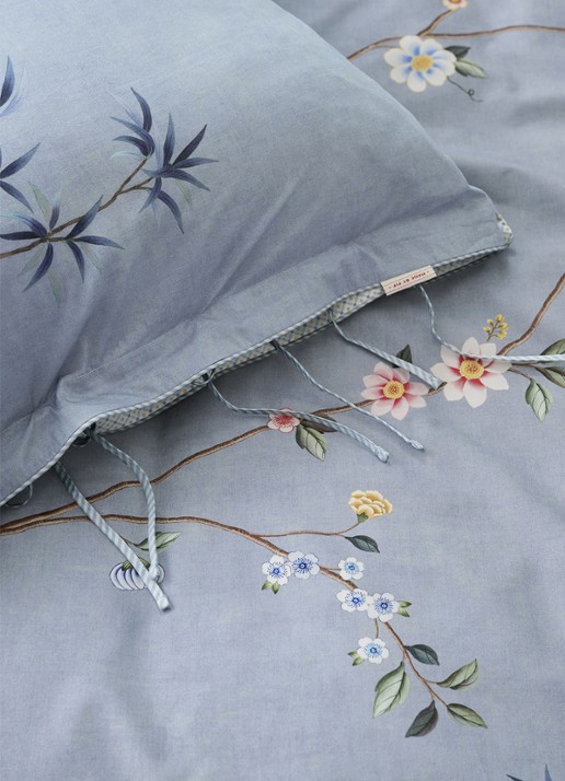 Pip Studio Bamboo Blossom dekbedovertrekset - inclusief kussenslopen - detail 4 lichtblauw