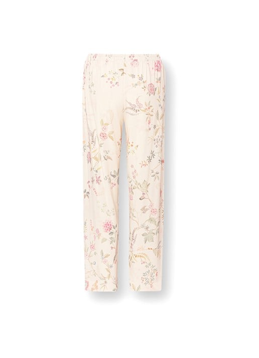 Pip Studio Belin Bodhi Flower pyjamabroek met bloemenprint - achterkant 5 gebroken wit