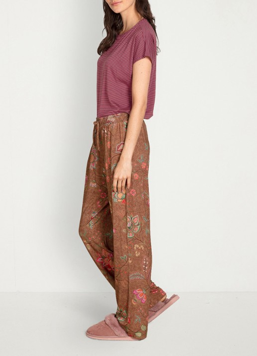 Pip Studio Belin Mumbai Morning pyjamabroek met bloemenprint
