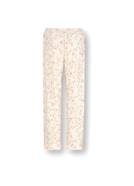 Pip Studio Belin pyjamabroek met bloemenprint - achterkant 7 gebroken wit
