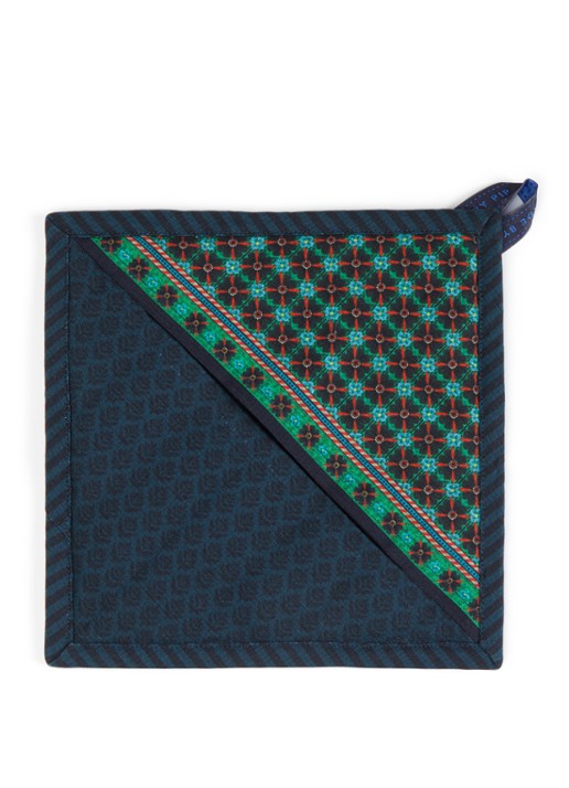Pip Studio Berry Blues pannenlap van katoen  - voorkant donkerblauw