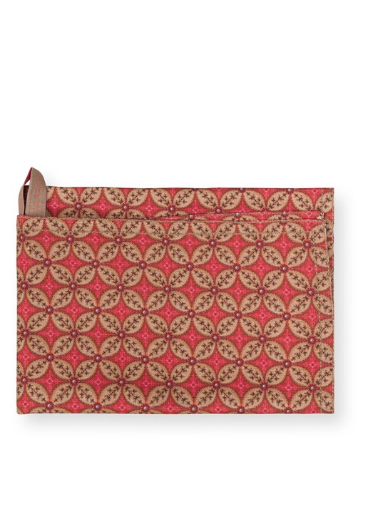 Pip Studio Blooming Tales Bustani-Pashmina theedoek 50 x 70 cm set van 2 - detail 2 donkerrood