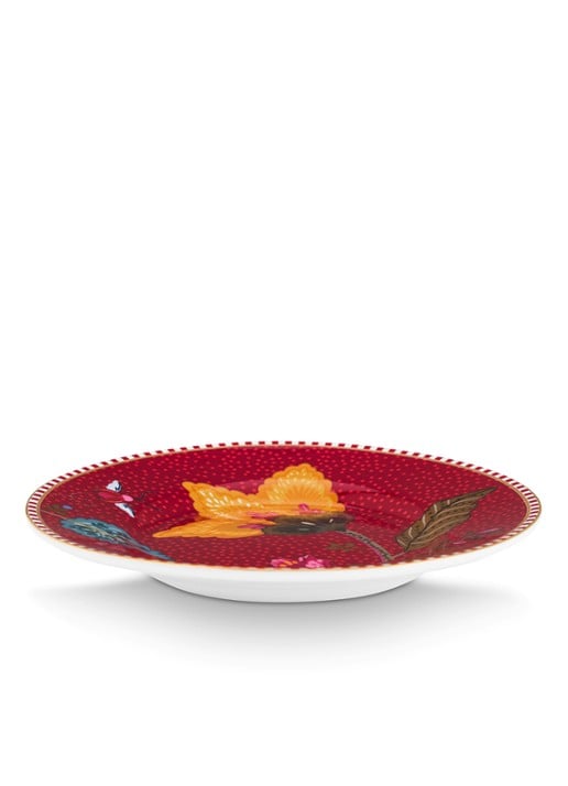Pip Studio Blooming Tales Fantasy gebaksbordje 12 cm - detail 3 donkerrood