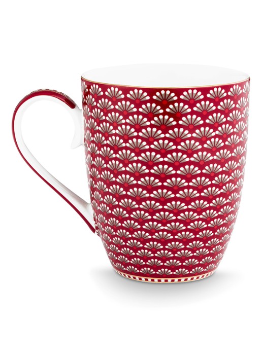 Pip Studio Blooming Tales mok - achterkant donkerrood