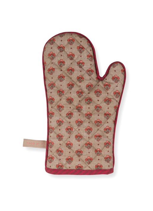 Pip Studio Blooming Tales ovenwant - achterkant 4 donkerrood