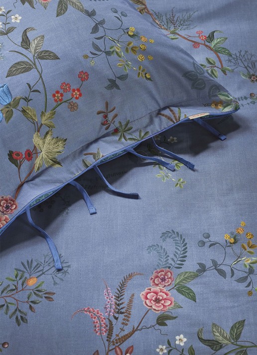 Pip Studio Bustani bedsprei 150 x 200 cm - detail 3 blauw