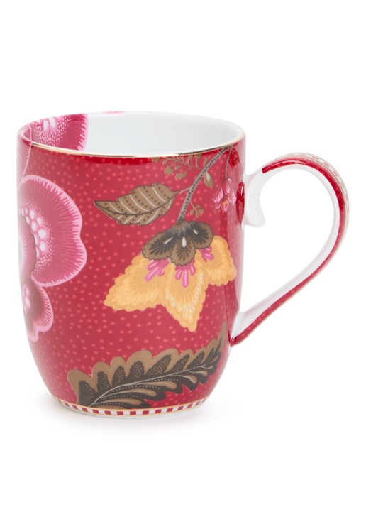 Pip Studio Fantasy kopje 20 cl  - voorkant 4 donkerrood