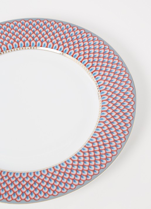 Pip Studio Flower Festival dinerbord 26,5 cm - detail blauwgrijs