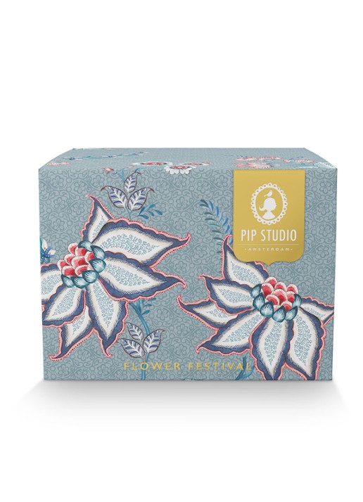 Pip Studio Flower Festival kop en schotel 28 cl set van 2 - detail 3 oudroze