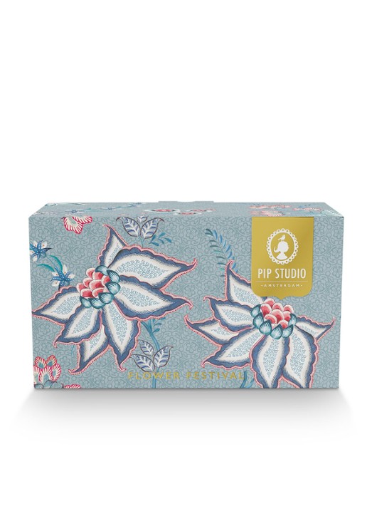 Pip Studio Flower Festival mok 35 cl - detail 4 blauwgrijs