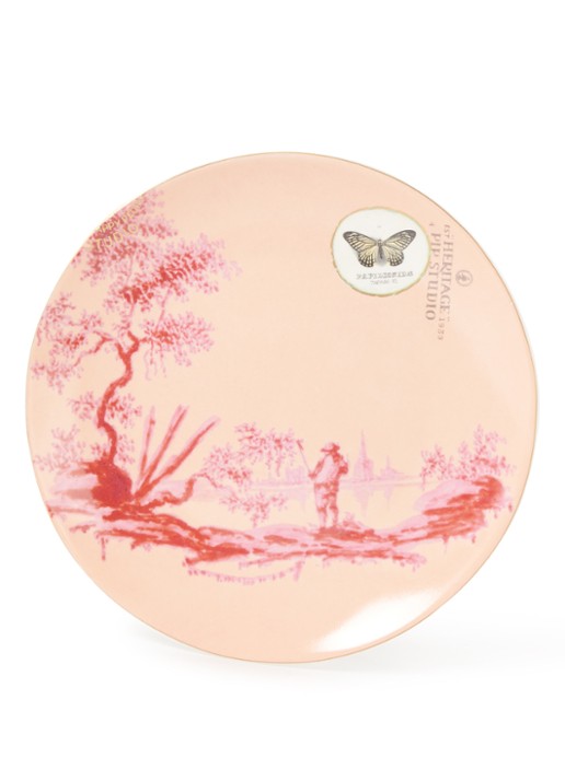 Pip Studio Heritage Painted ontbijtbord 18 cm - voorkant lichtroze