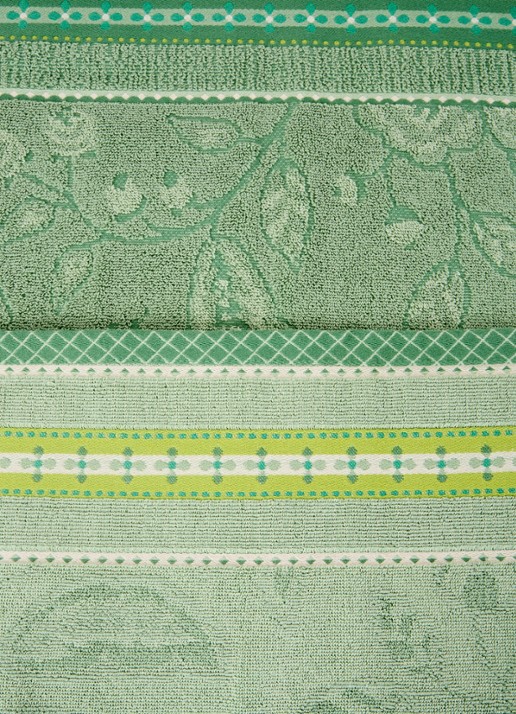 Pip Studio Jasmin Jacquard badlaken 140 x 70 cm - detail groen