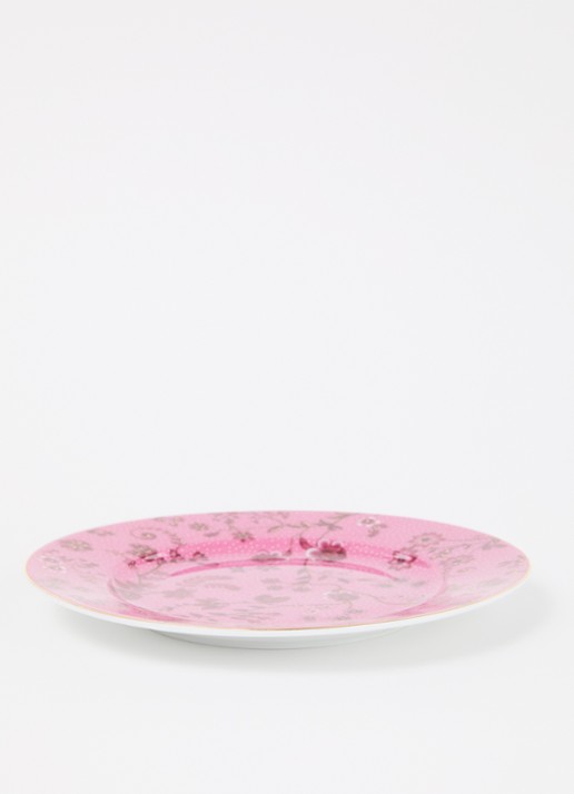 Pip Studio Jolie gebaksbordje 17,4 cm  - voorkant 2 donkerroze