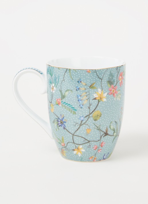 Pip Studio Jolie L mok 35 cl - voorkant 3 zeegroen
