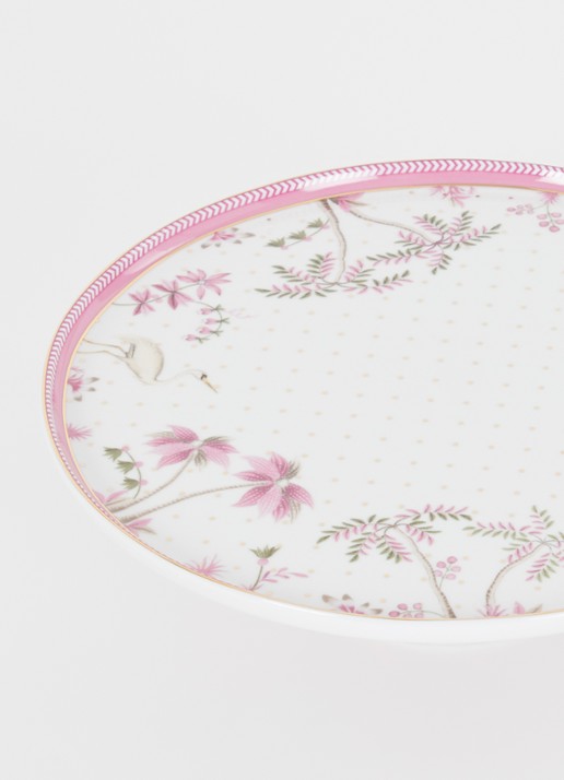 Pip Studio Jolie taartplateau 21,5 cm - voorkant 2 roze