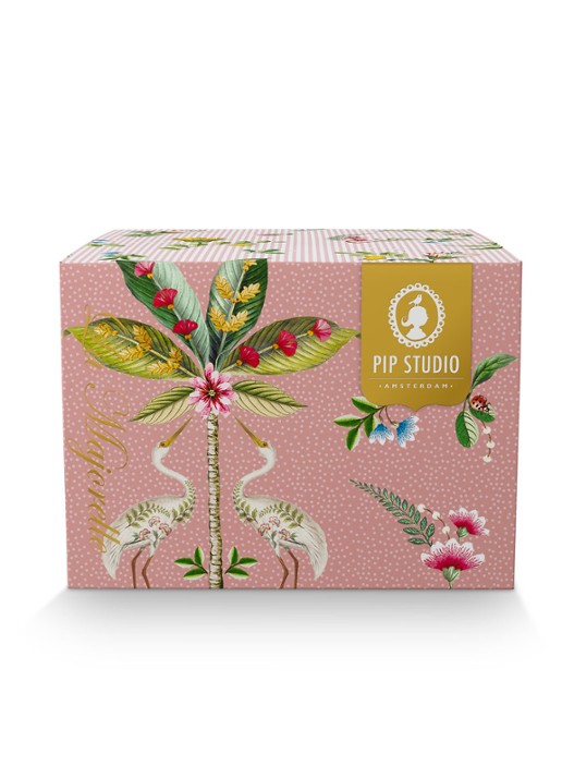 Pip Studio La Majorelle kop en schotel 28 cl set van 2 - detail 4 roze