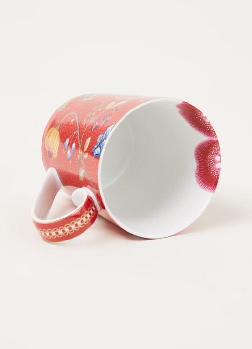 Pip Studio Letter I Blushing Birds mok 35 cl - detail 3 steenrood