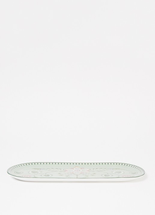 Pip Studio Lily & Lotus cakeschaal 33,5 cm - voorkant 3 groen