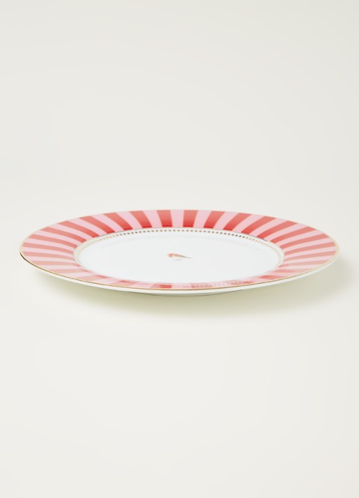 Pip Studio Love Birds dinerbord 27 cm - voorkant 2 steenrood