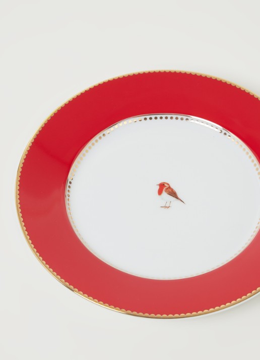 Pip Studio Love Birds gebaksbordje 17 cm - detail 3 steenrood