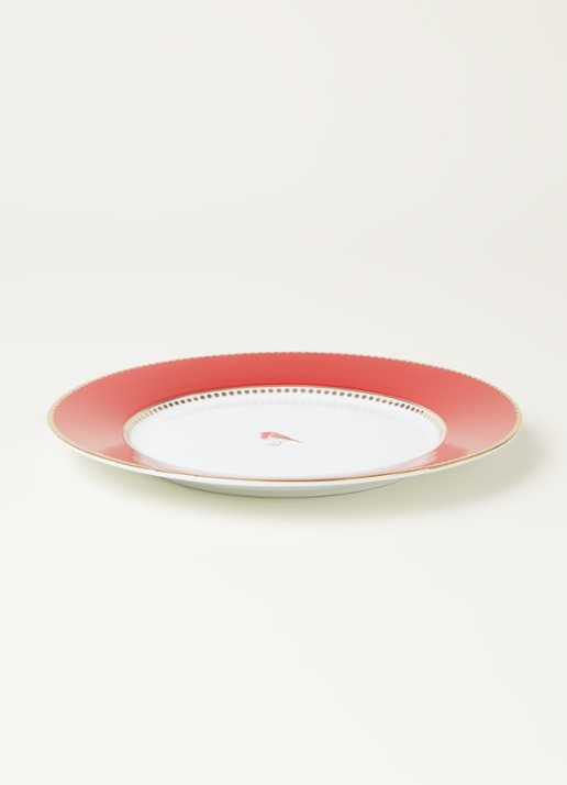 Pip Studio Love Birds ontbijtbord 21 cm - voorkant 3 steenrood