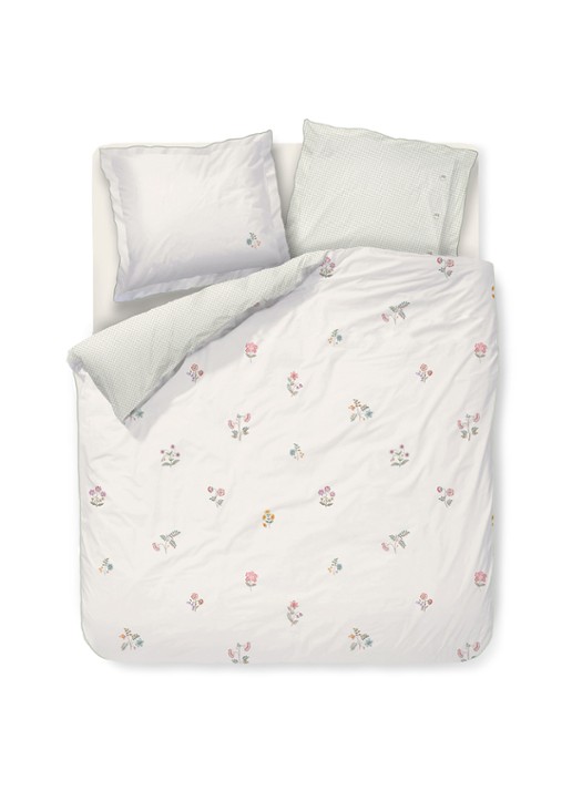 Pip Studio Mughal Flower dekbedovertrekset - inclusief kussenslopen - voorkant 3 gebroken wit
