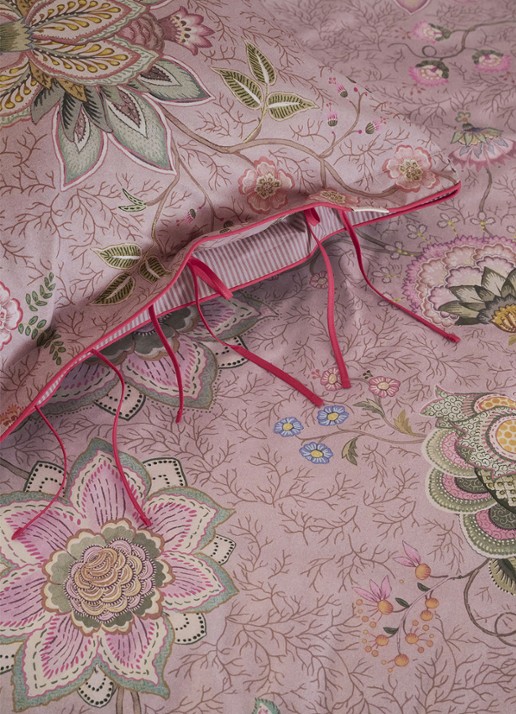 Pip Studio Mumbai Morning dekbedovertrekset - inclusief kussenslopen - detail roze