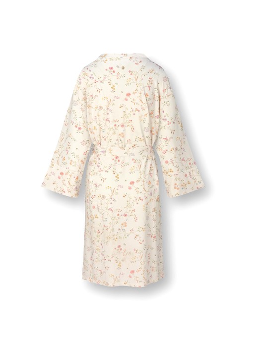 Pip Studio Naomi kimono met bloemenprint - achterkant gebroken wit