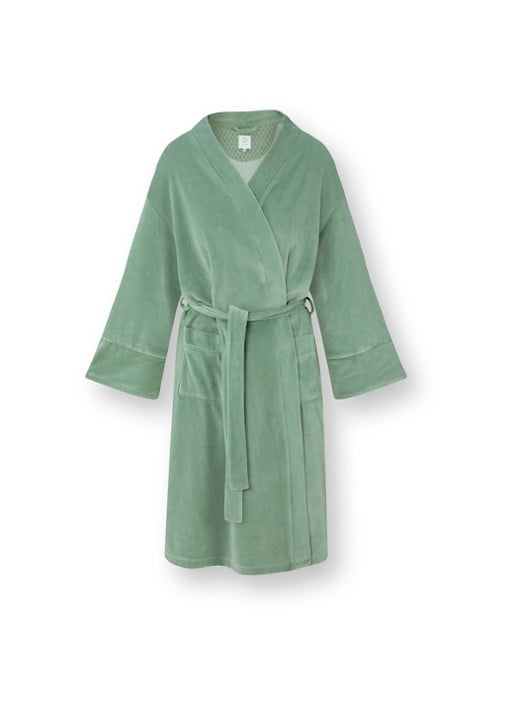 Pip Studio Naomi kimono van fluweel met opgestikte zakken
