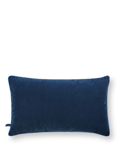 Pip Studio Rosa Rani sierkussen 65 x 39 cm - achterkant blauw